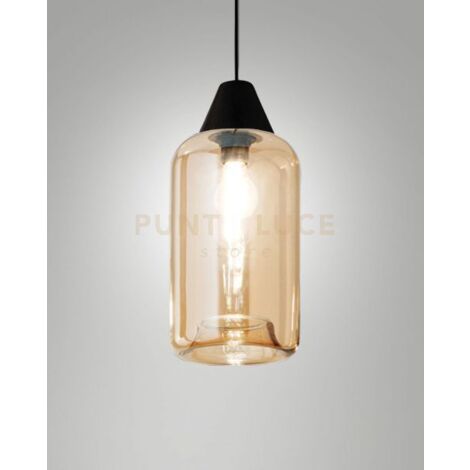EDISON 3491-59-125 VETRO AMBRA PICCOLO COMPLETO DI CAVO X KIT LUCI d.13,5x23cm