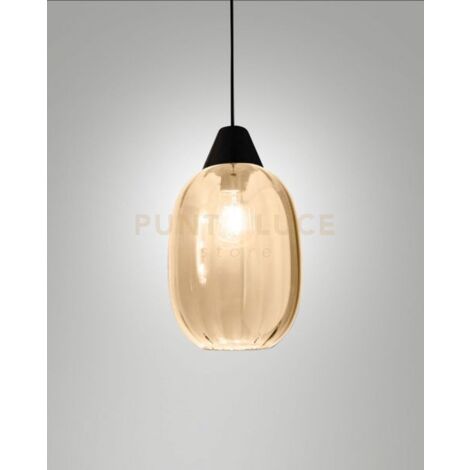 EDISON 3519-59-365 VETRO COGNAC PICCOLO COMPLETO DI CAVO X KIT LUCI