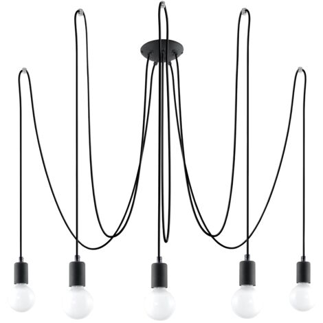 EDISON 5 Black chandelier