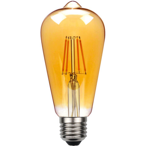 Edison Ampoule E27 Vintage, Ampoule Vintage Led Décorative 220V 4W Protection Oculaire Jaune Chaud, Ampoule Rétro LED 2700K 400LM Bouchon à vis, Longue durée de vie- [Classe énergétique A++]