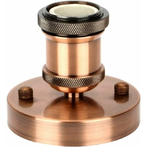 Edison Birne Fassung E27 Vintage Adapter Stecker Retro Kronleuchter Kabellos Keramik Innen 1pc Antik Messing Rot