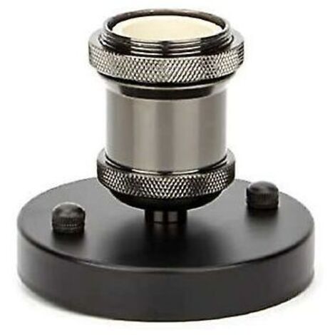 Edison Douille De Lampe E27 Vintage Adaptateur Lumière Socket Rétro Lustre Sans Fil En Céramique à L'intérieur, 1 Pack, Noir