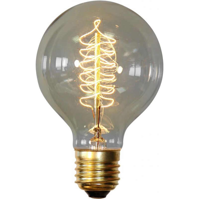 Privatefloor - Vintage Edison Bulb - Spiral Transparent Brass, Glass, Metal - Transparent