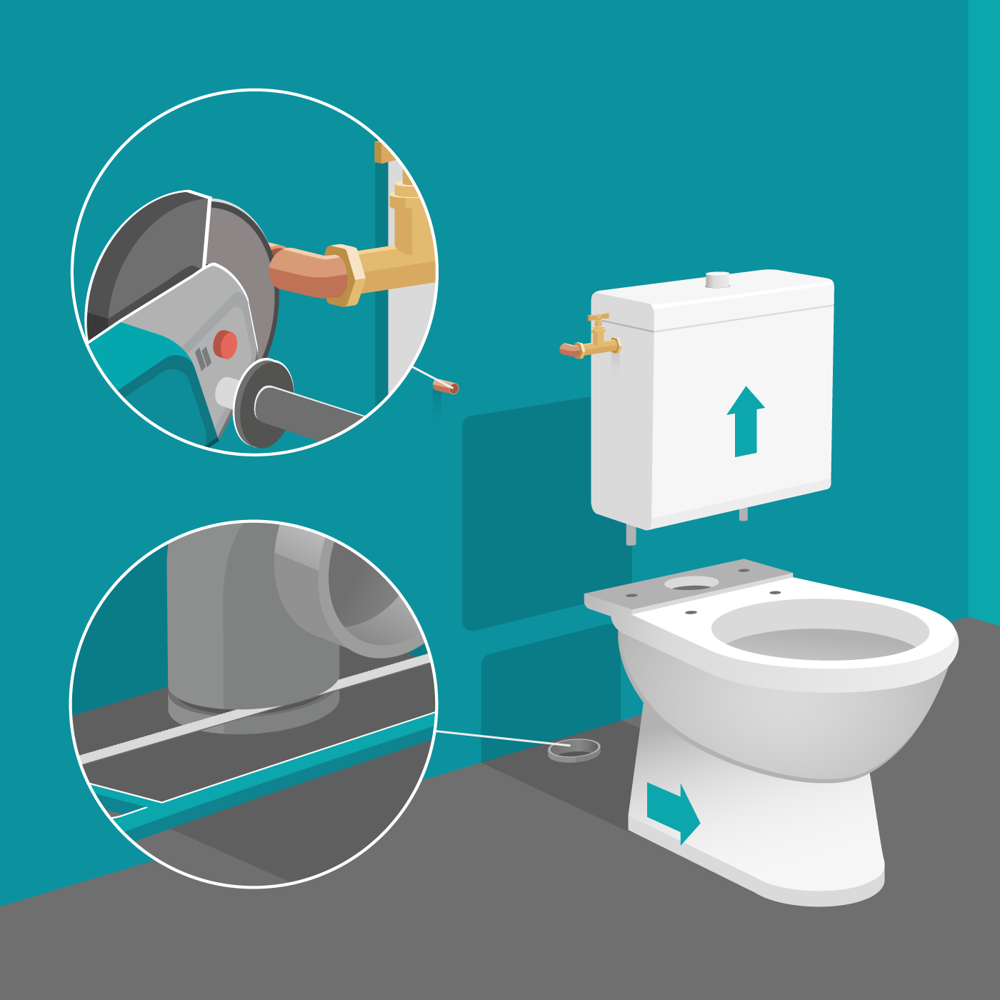Remplacement du mécanisme de chasse d'eau de vos toilettes (WC suspendu)
