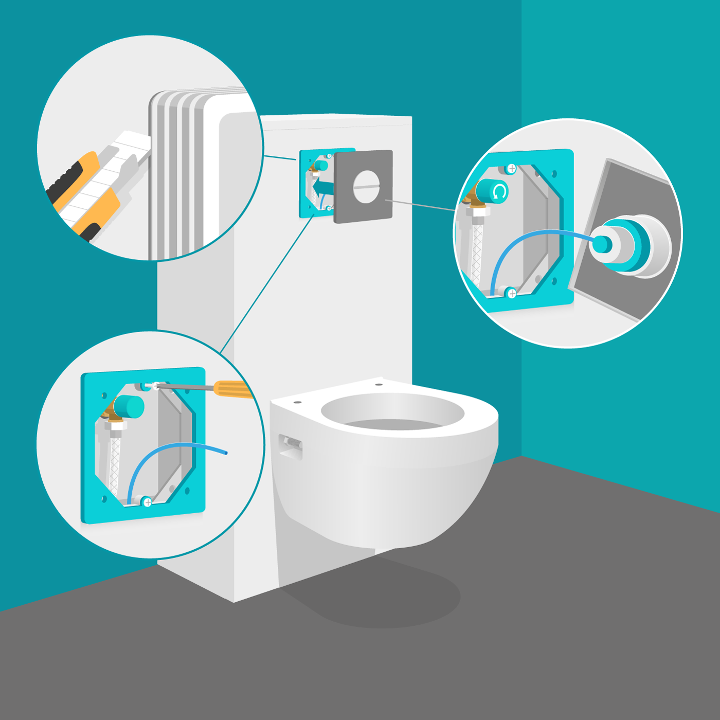 Guide pour installer un WC suspendu - Lafiness 