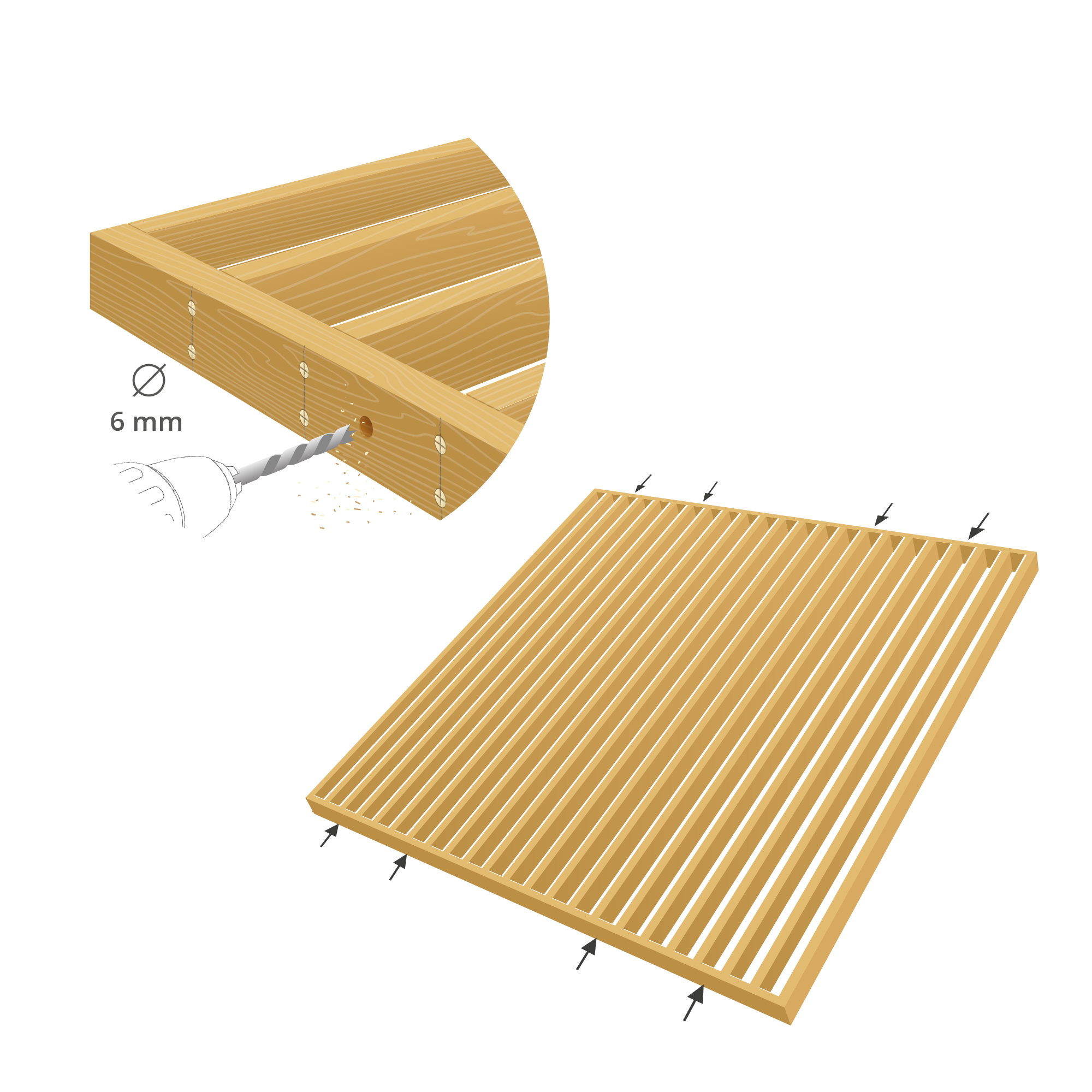 Fabriquer une cloison ajourée en bois avec coffre intégré