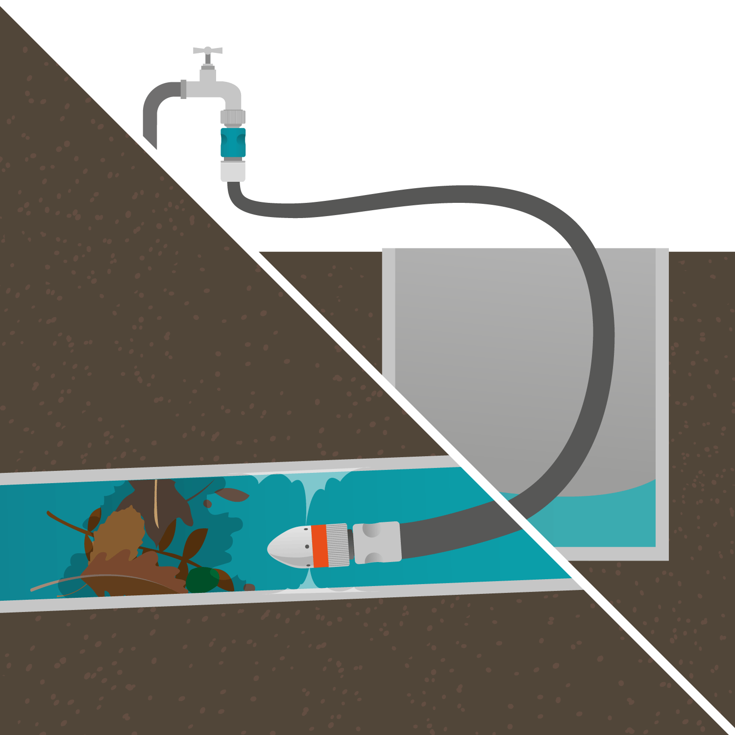 Comment déboucher une canalisation enterrée