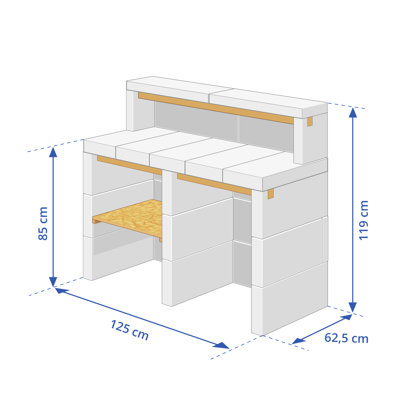 Utiliser du béton cellulaire pour construire un meuble de cuisine