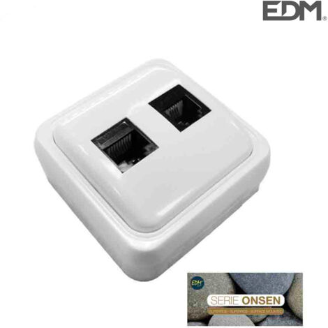 EDM 43164 Telefono e ADSL con montaggio a superficie Serie Onsen, Vari colori