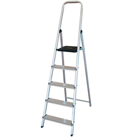 EDM 75054 Escalera Domestica Aluminio 5 Peldaños, Multicolor