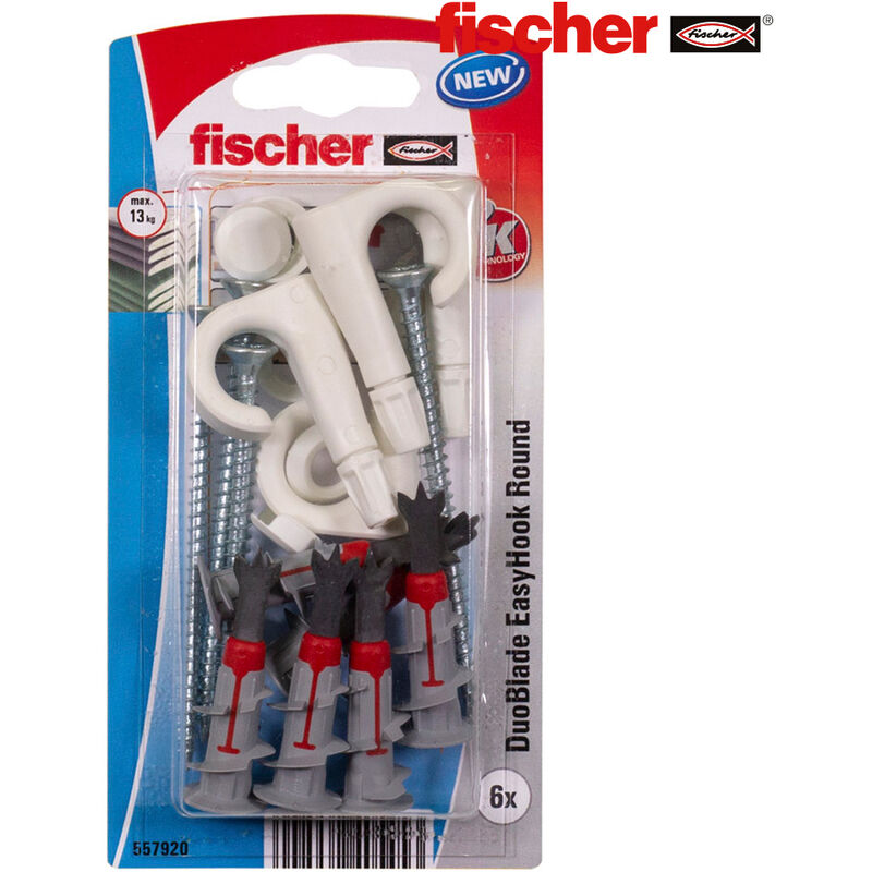 

96363 BLISTER 6 HEMBRILLAS ABIERTA DUOBLADE EASYHOOK 6X30 - Fischer