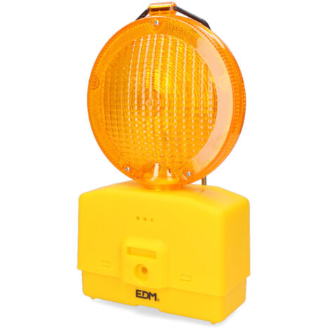 EDM – Balise de signalisation LED 8000lm – Corps PVC résistant – Poignée métal – Détecteur crépusculaire pour allumage automatique
