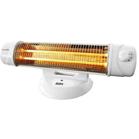 EDM – Chauffage électrique 1200W – Dimensions 57,5x20,5x16cm – 2 niveaux de puissance – Barres à quartz pour chauffage rapide