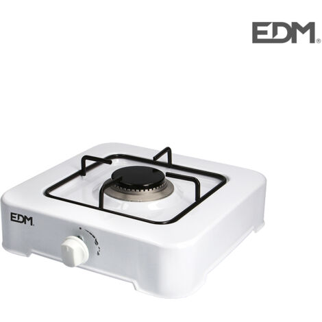 EDM – Cuisinière à gaz émaillée 1 feu 30x30x10 cm – Brûleur ø75 mm – Pour gaz butane – Usage extérieur uniquement