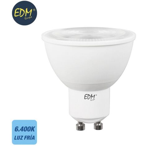 EDM Dichroitische LED-Glühbirne GU10 7W 550lm 6400K Kaltlicht 45° Ø5x5,5cm