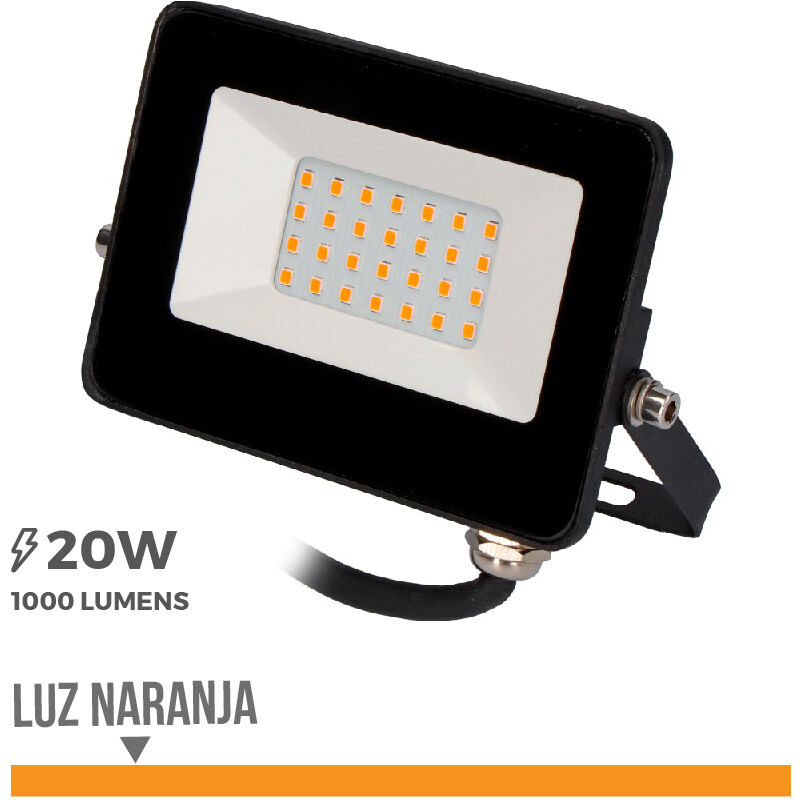 

Foco proyector led 20w 1000 lm luz naranja - EDM