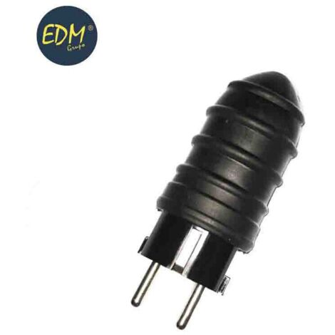 EDM-Gummistecker 16A T/TL 4,8 mm (verpackt)