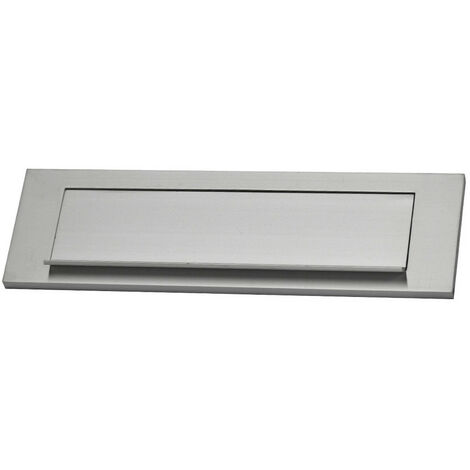 EDM – Plaque de boîte aux lettres en aluminium 25,4 x 7,5 cm – Résistante aux intempéries – Installation rapide avec vis à 24 cm d'écart