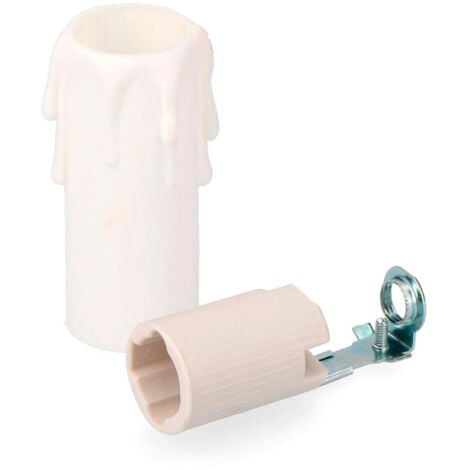 EDM Douille courte en porcelaine pour bougie (emballée) 44120 [E3-E44121]