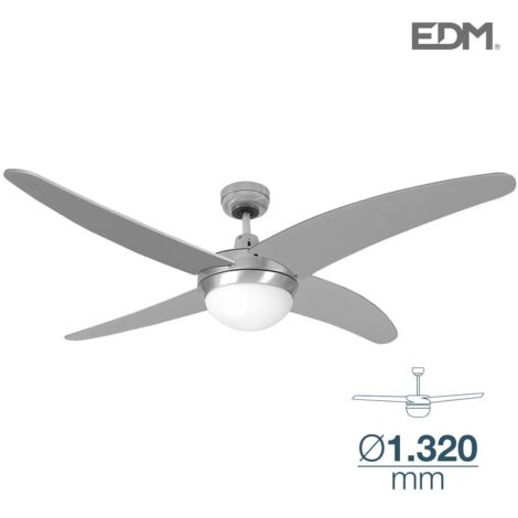 edm-product Caspio Deckenventilator Silber 132 cm