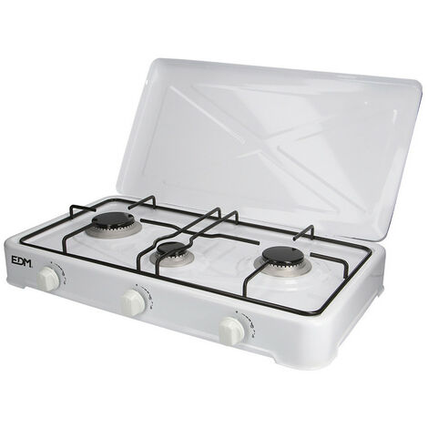 Edm Réchaud à gaz blanc 60 x 35 cm 3 feux