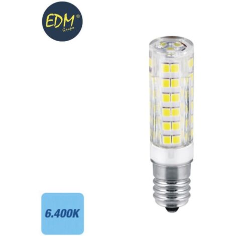 EDM Röhrenförmige LED-Glühbirne E14 4,5 W 450 lm 6400 K Kaltlicht Ø1,6 x 6,6 cm