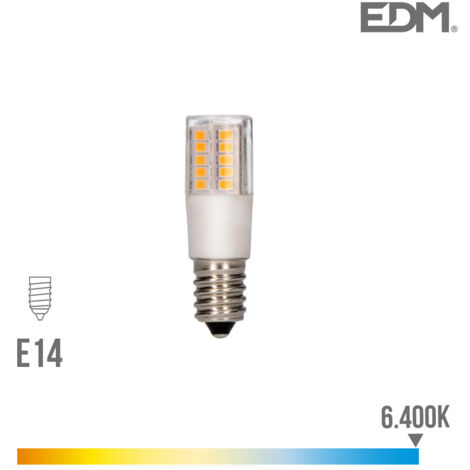 EDM Röhrenförmige LED-Glühbirne E14 5,5 W 700 lm 6400 K Kaltlicht Ø1,8 x 5,7 cm
