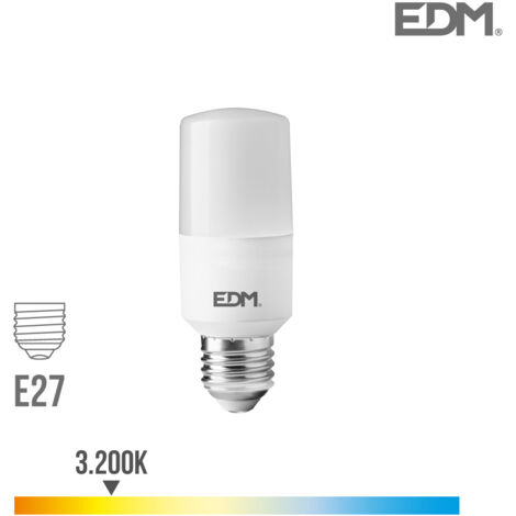 EDM Röhrenförmige LED-Glühbirne E27 10W 1100lm 3200K warmes Licht Ø4x10,7cm