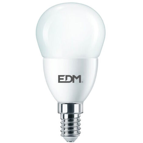 EDM Sphärische LED-Glühbirne E14 7W 806lm 4000K Tageslicht Ø4,8x9,5cm