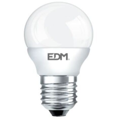 EDM Sphärische LED-Glühbirne E27 5W 400lm 4000K Tageslicht Ø4,5x8cm