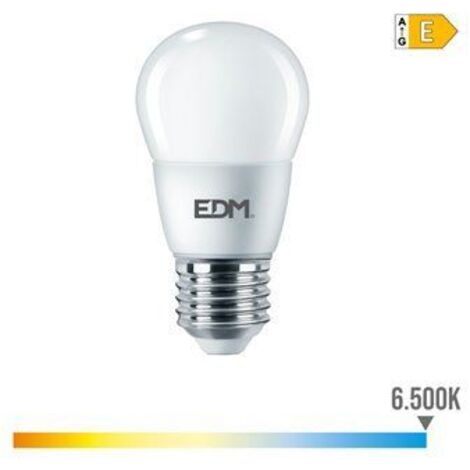 EDM Sphärische LED-Glühbirne E27 7W 806lm 6500K Kaltlicht Ø4,8x9,3cm