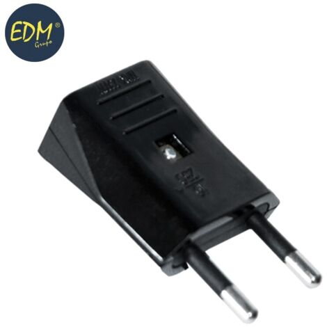 EDM-Stecker, 10 A, 250 V, Schwarz, 4 mm (geschrumpft)