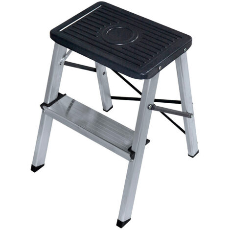 edm Tabouret pliant aluminium noir 60 cm