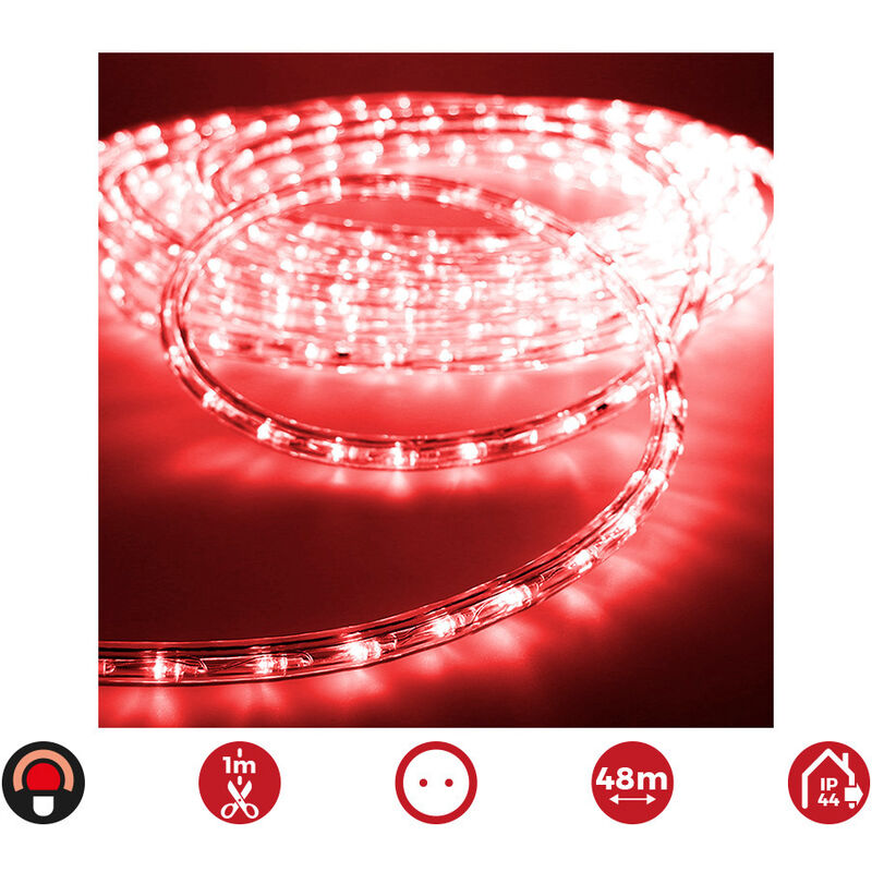 

Tubo flexiled led 2 vias fijo 30 leds/m rojo euro/m 48m - EDM