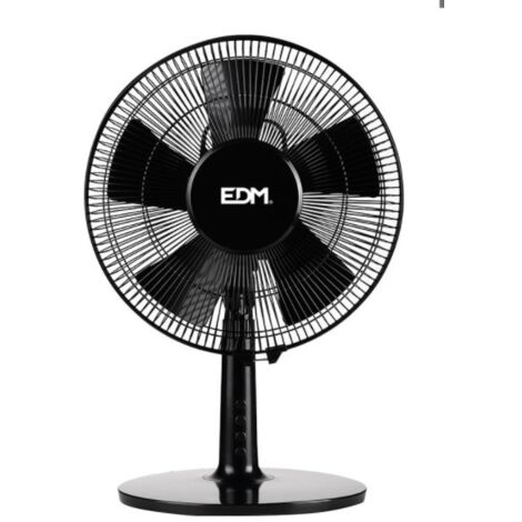 EDM VENTILADOR SOBREMESA NEGRO 30 40W 5 ASPAS