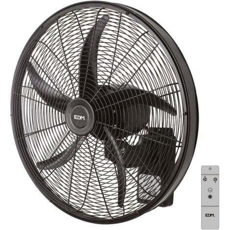 EDM Ventilatore a parete de 33521 Nero 100 L Ø 45 cm