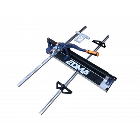 Edma – Coupe carreaux professionnel monorail 1350 mm – Coupe précise jusqu'à 20 mm – Roulette carbure – Chariot sur roulements – 251255