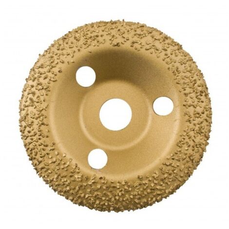 EDMA disco abrasivo in carburo di tungsteno - curvo - Ø 125 mm - oro - grana media 24 - 928