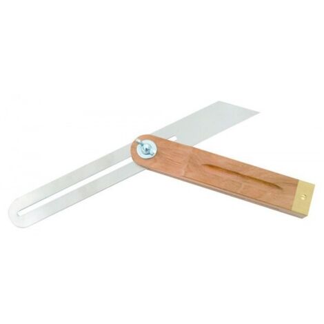 Edma – Fausse équerre Sauterelle bois 300 mm – Outil de traçage précis pour menuiserie – Ajustement d'angle facile – Longueur totale 380 mm