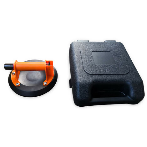 Edma – Ventouse simple à pompe 200 mm – Capacité max 70 kg pour pose murale – Mallette de transport incluse – 257255