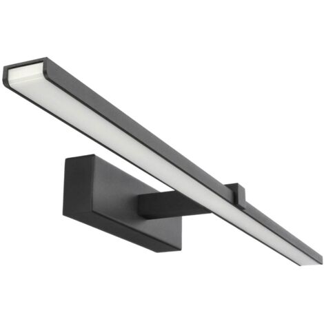 Edo Solutions – Applique murale salle de bain LED 4000K IP44 noir 60cm – Aluminium et PVC – Flux lumineux 900 lm – Tension 220-240V CA