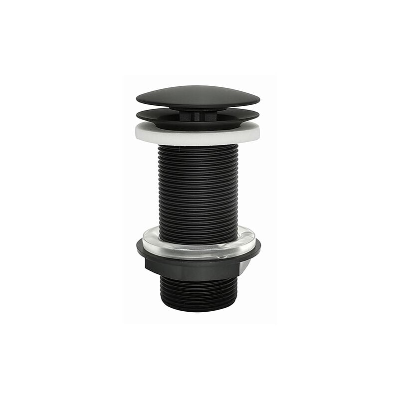 Edouard Rousseau - Bonde de Lavabo à écoulement libre - Sans trop plein - Spécial plan de travail épais - Noir