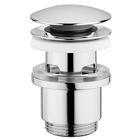 Edouard Rousseau – Bonde de lavabo clic-clac avec trop plein – Ø 63 mm – Sortie 33x42 – Système testé 10000 fois – Finition chromée PVD
