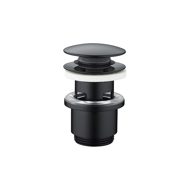 Edouard Rousseau - Bonde de Lavabo Clic-Clac - Avec trop plein - Certifié NF - Noir Mat