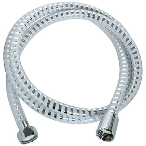Edouard Rousseau -Flexible de douche PVC - 1.50M - Chromé / Blanc
