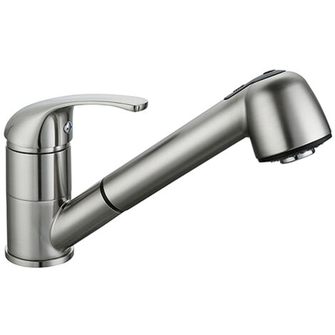 Edouard Rousseau – Mitigeur de cuisine BAGO – Douchette extractible 2 jets inox – Hauteur sous bec 115 mm – Corps laiton et zamak