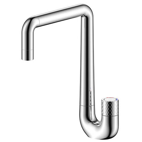 Edouard Rousseau – Mitigeur de cuisine chromé avec bec articulé – Hauteur 263mm – Aérateur rotatif – Installation rapide avec écrou de serrage