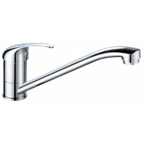Edouard Rousseau – Mitigeur de cuisine chromé – Bec mobile 200 mm – Corps laiton avec cartouche céramique Ø 35 mm – Flexibles inox inclus
