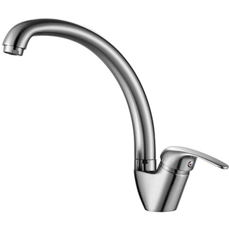 Edouard Rousseau – Mitigeur de cuisine inox argenté – Hauteur sous bec 200 mm – Bec mobile en laiton – Cartouche céramique Ø 35 mm pour débit optimal