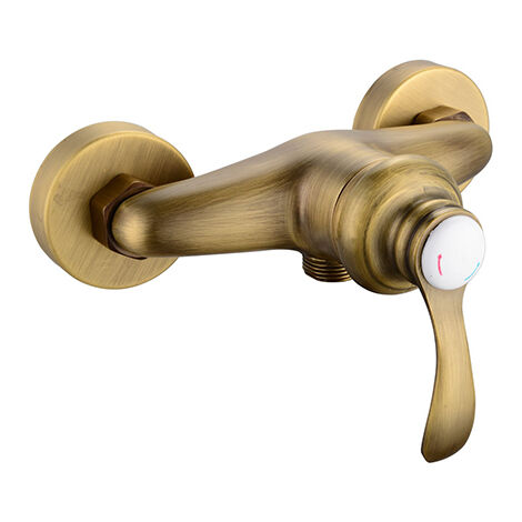 Edouard Rousseau – Mitigeur de douche Byron – Finition vieux bronze – Cartouche céramique Ø40mm – Installation murale – Style rétro classique